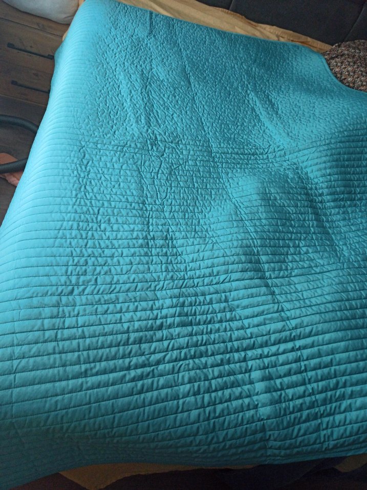 Parlak Turkuaz Renkli Yatak Örtüsü ikea 1.80 e 2.80ölçüleri - Görsel 2