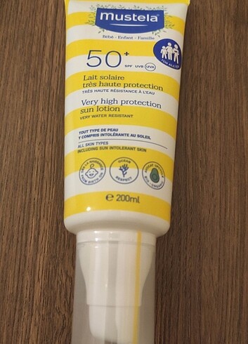 Mustela 50+ 200ml Güneş Losyonu yeni ürün