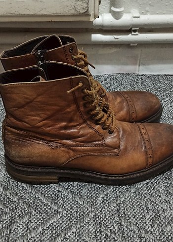 Bağcıklı Kahverengi Deri Erkek Bot41&42 - Görsel 3