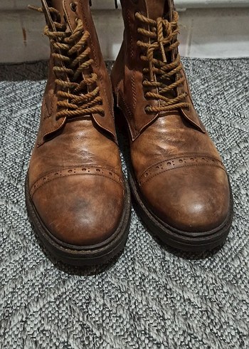 Bağcıklı Kahverengi Deri Erkek Bot41&42 - Görsel 8