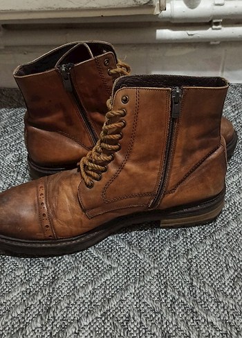 Bağcıklı Kahverengi Deri Erkek Bot41&42 - Görsel 4