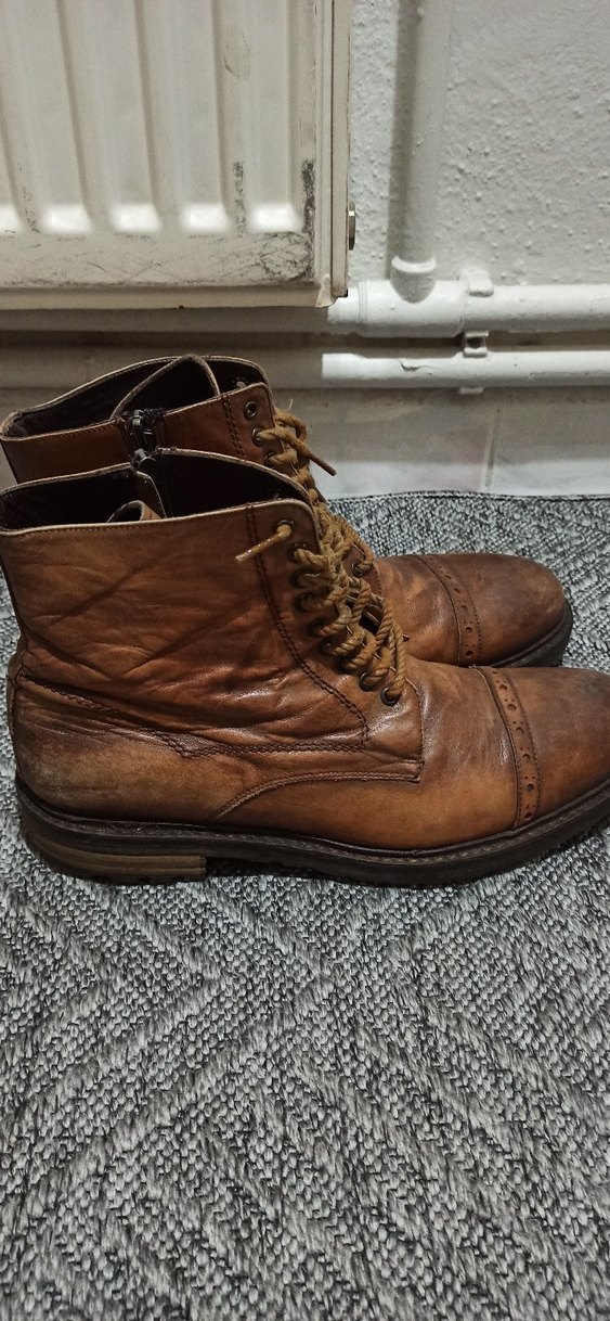 Bağcıklı Kahverengi Deri Erkek Bot41&42 - Görsel 3