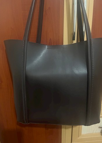 Beden kahverengi Renk Acı Kahve Deri Minimalist Kadın Çanta