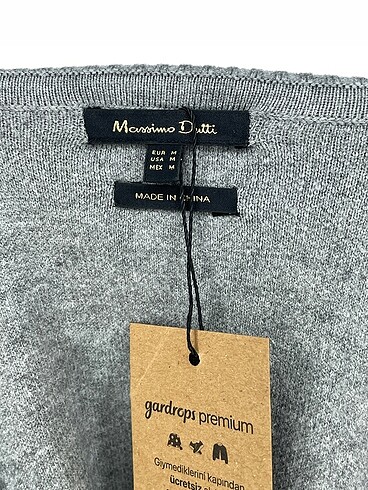 m Beden gri Renk Massimo Dutti Hırka %70 İndirimli.