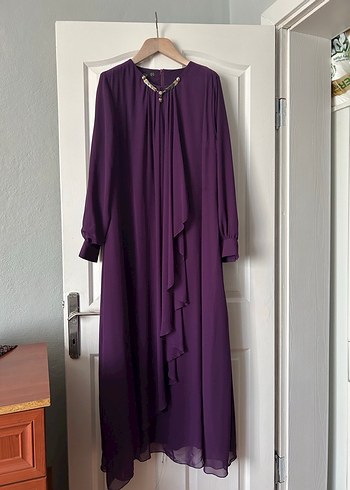 Uzun Mor Salaş Elbise - Görsel 4