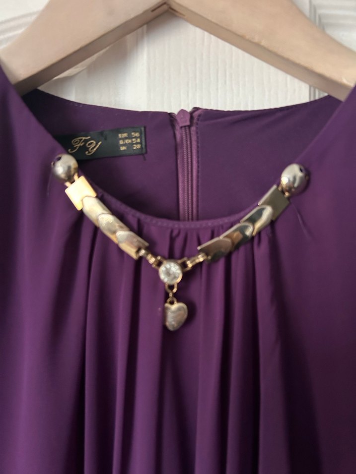 Uzun Mor Salaş Elbise - Görsel 2
