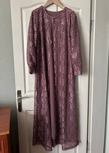 Nakışlı Uzun Kollu Kadın Abiye - Görsel 3