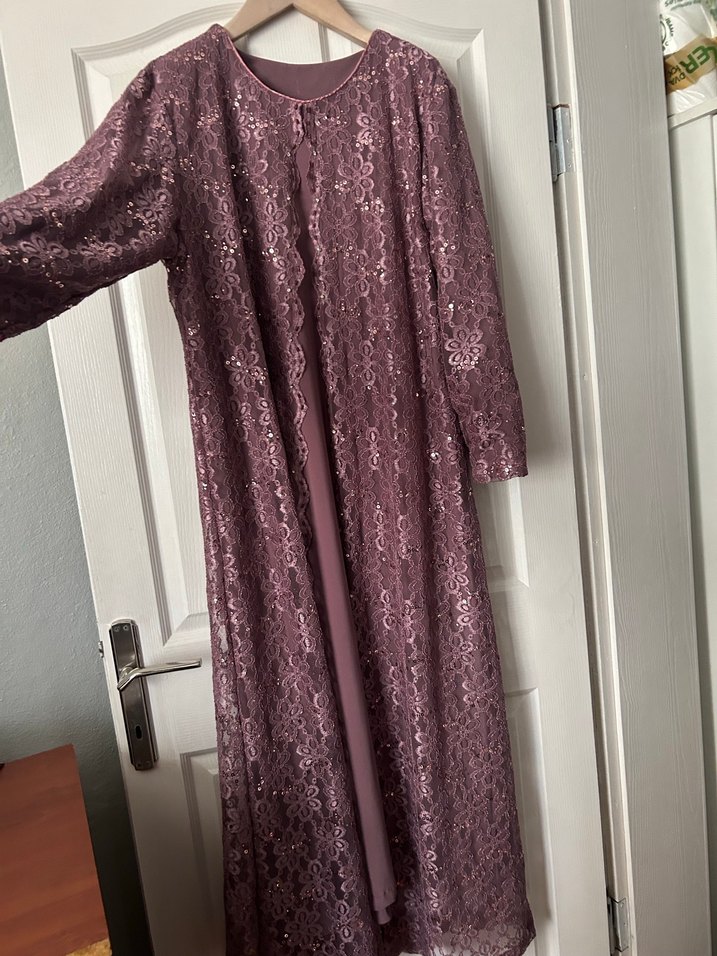 Nakışlı Uzun Kollu Kadın Abiye - Görsel 2