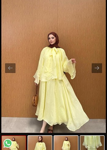 Diğer tesettür butter yellow takım