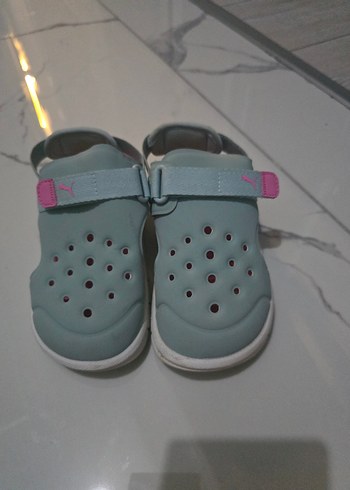 Kız Çocuk puma Pastel Pembe Tokalı Sandalet - Görsel 2