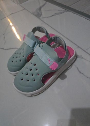 Kız Çocuk puma Pastel Pembe Tokalı Sandalet - Görsel 3