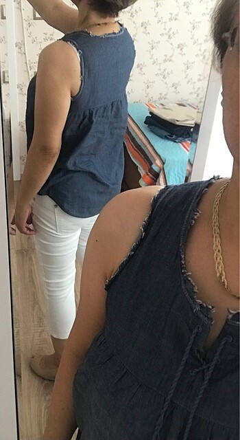 s Beden mavi Renk Mavi jeans bluz
