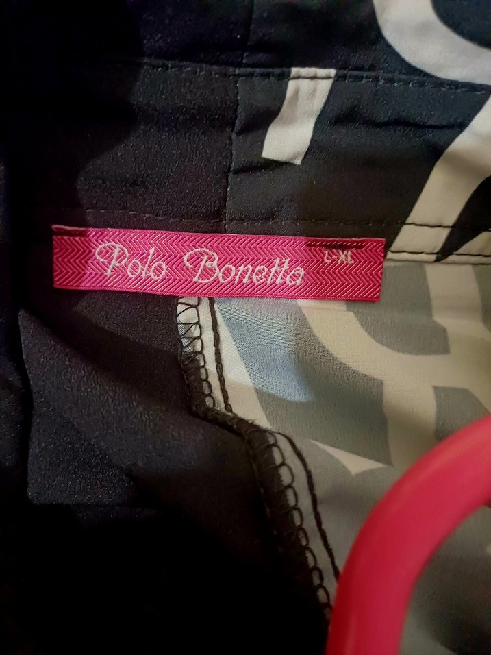 Siyah Baskılı Uzun Kollu Midi Kadın Gömlek - Görsel 2