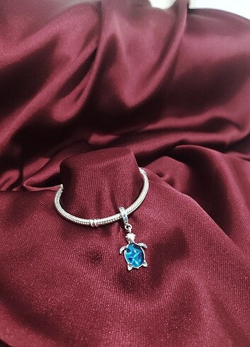 S925 ayar kaplumbağa charm
