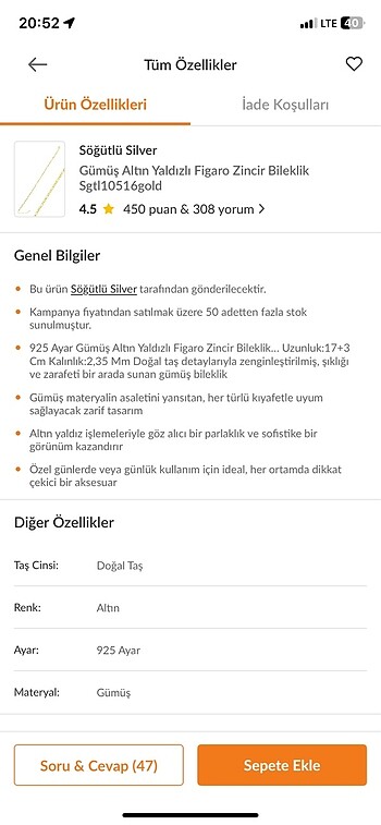 Beden altın Renk Zincir Bileklik