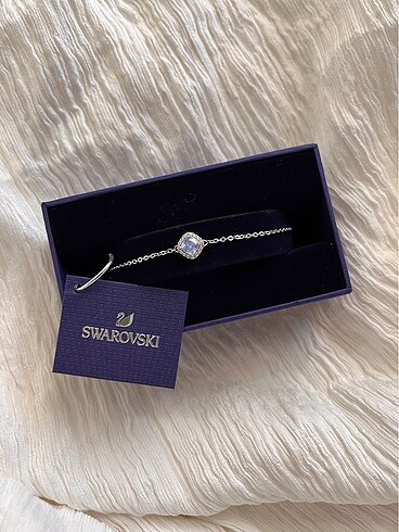 Swarovski mavi taşlı ayarlanabilir bileklik