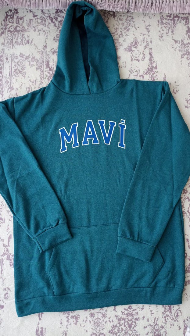 Mavi Baskılı Sweatshirt - Görsel 2