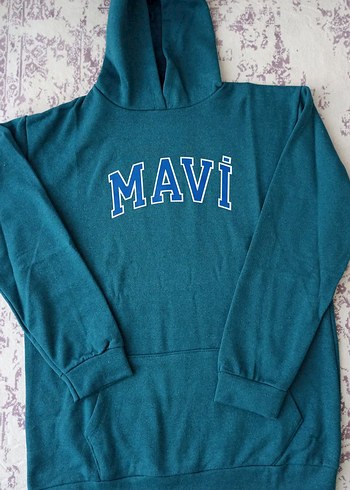 Mavi Baskılı Sweatshirt - Görsel 2