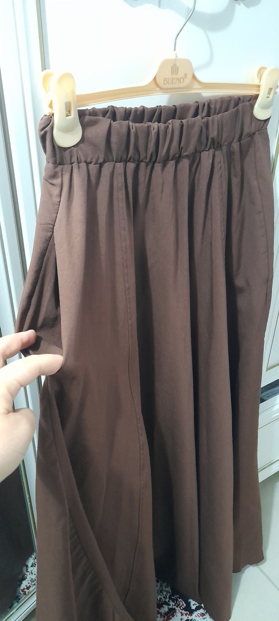 Kadın  mevlana Kahverengi Uzun Salaş Etek - Görsel 2