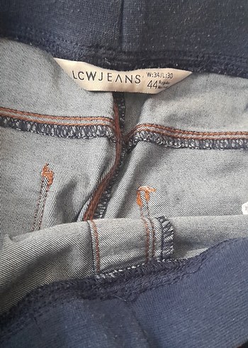 Kadın Mavi Bol Kesim Midi Kot Pantolon - Görsel 3