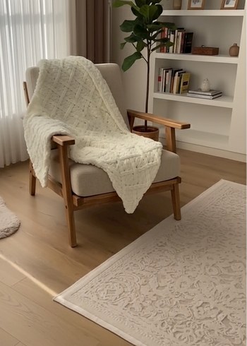 Ekru alize puffy bebek battaniyesi - Görsel 2