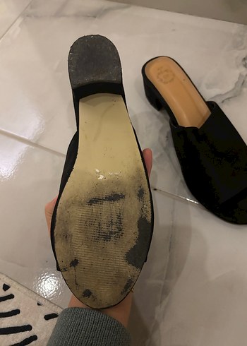 Siyah Kadın Topuklu Terlik - Görsel 4