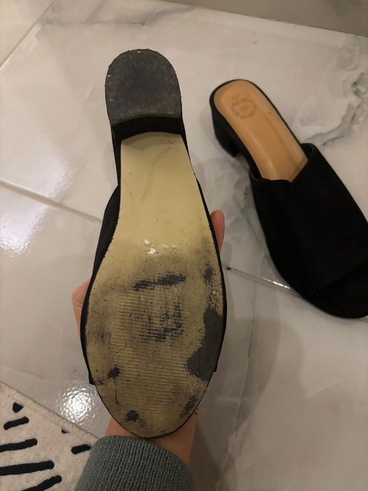 Siyah Kadın Topuklu Terlik - Görsel 4