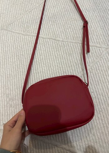 Kırmızı deri çanta - Görsel 4