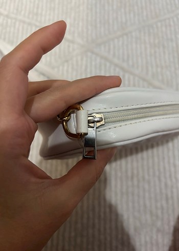 Beyaz Deri Kadın Omuz Çantası - Görsel 4