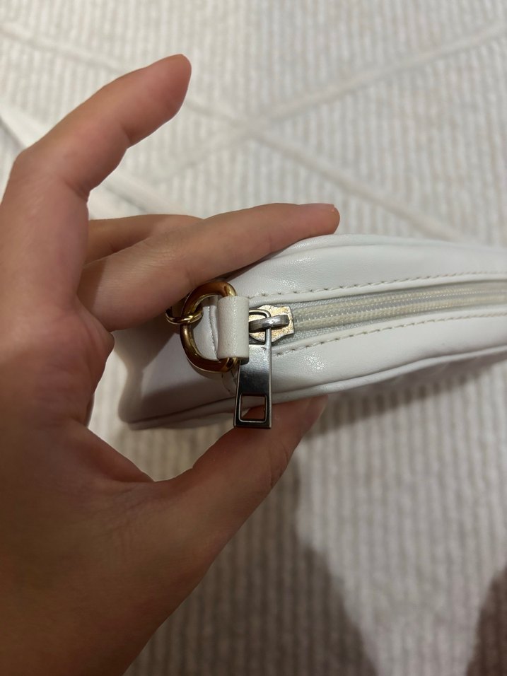 Beyaz Deri Kadın Omuz Çantası - Görsel 4