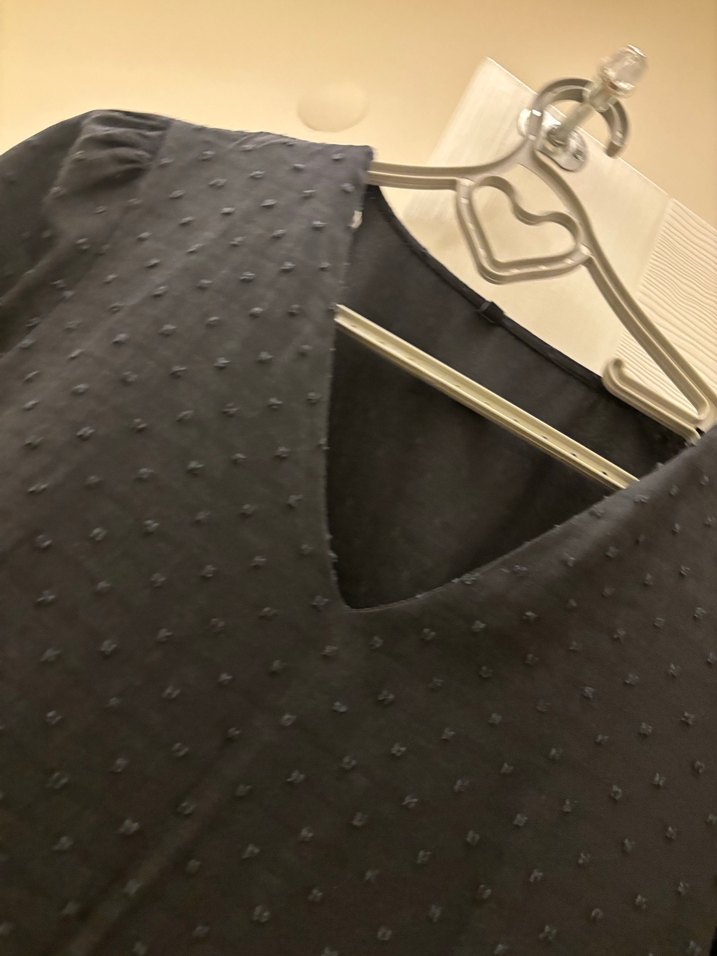 Siyah V Yakalı elbise - Görsel 3