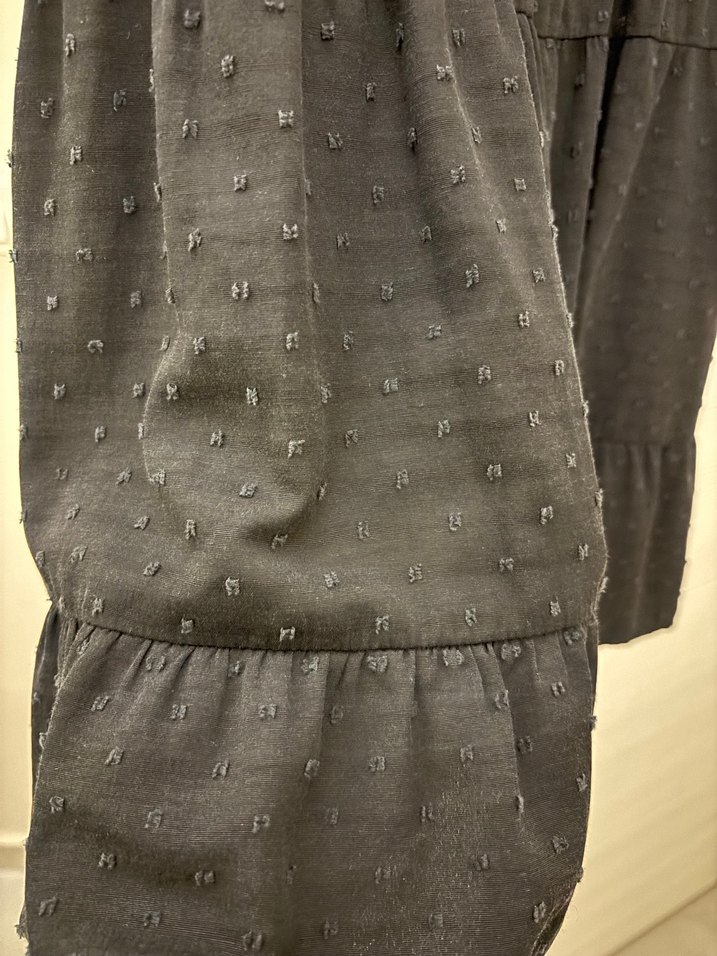 Siyah V Yakalı elbise - Görsel 2