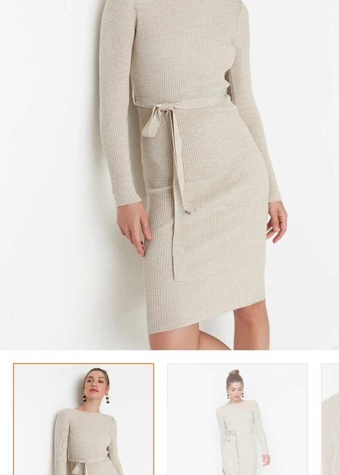 Midi triko elbise - Görsel 2