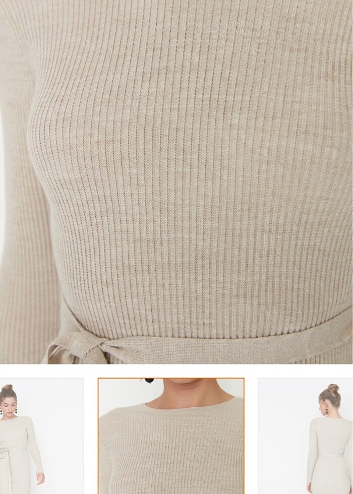 Midi triko elbise - Görsel 4