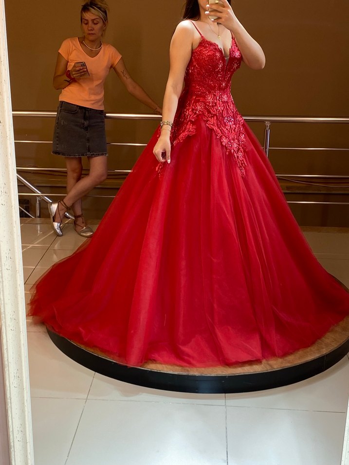 Boncuk işleme kına elbisesi - Görsel 3