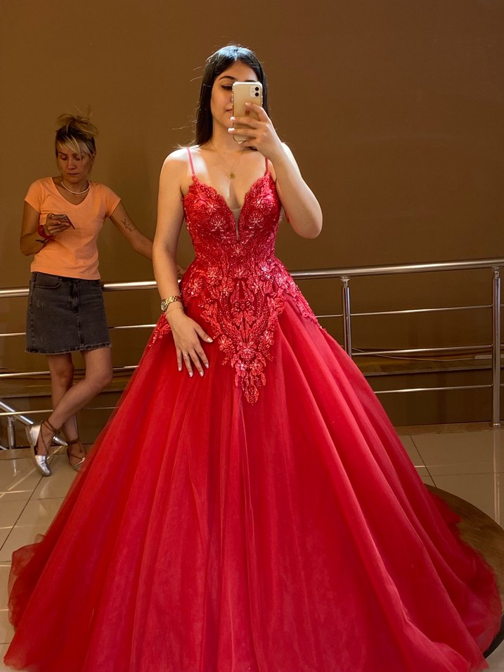 Boncuk işleme kına elbisesi - Görsel 4