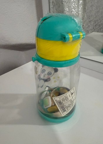 Renkli Panda Figürlü Çocuk Termos Şişesi - Görsel 2