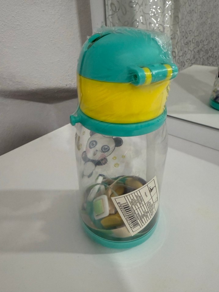 Renkli Panda Figürlü Çocuk Termos Şişesi - Görsel 2