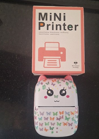 Diger Mini Pembe Taşınabilir Yazıcı