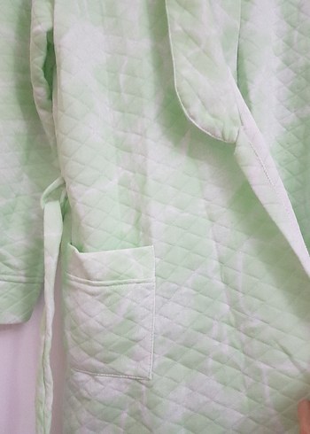 Kadın Pastel Yeşil Bağlamalı sabahlık - Görsel 3