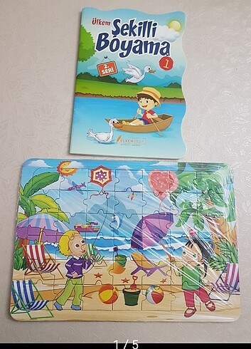 Boyama kitabı ve puzzle