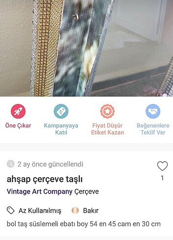 Tasarımcı Taş süslemeli büyük çerçeve