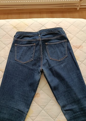Kadın H&M Mavi Denim Midi Boy Kot Pantolon - Görsel 6