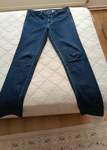 Kadın H&M Mavi Denim Midi Boy Kot Pantolon - Görsel 3