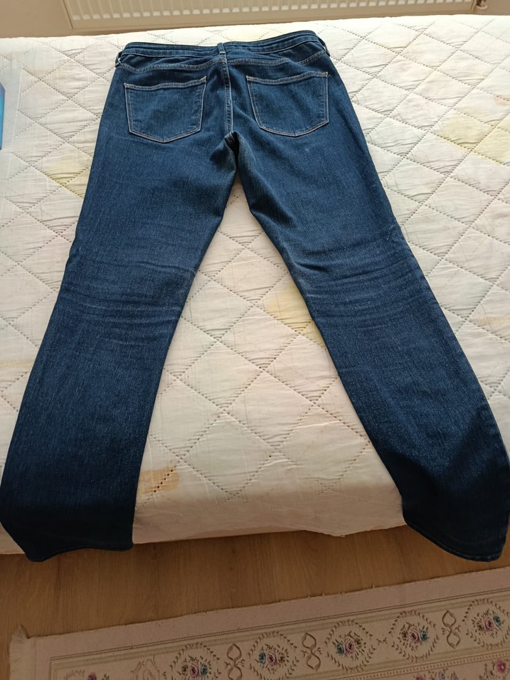Kadın H&M Mavi Denim Midi Boy Kot Pantolon - Görsel 2