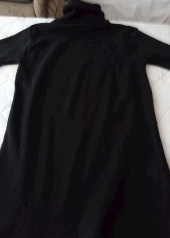 Siyah Kadın Boğazlı Triko Kazak - Görsel 4