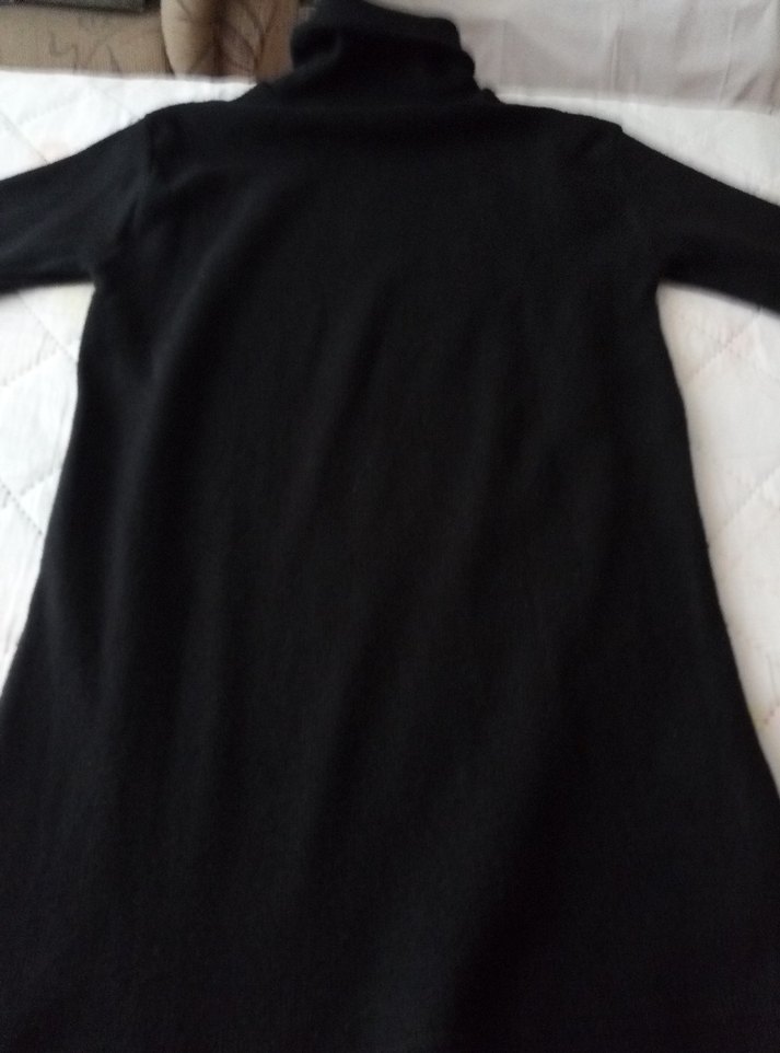 Siyah Kadın Boğazlı Triko Kazak - Görsel 4