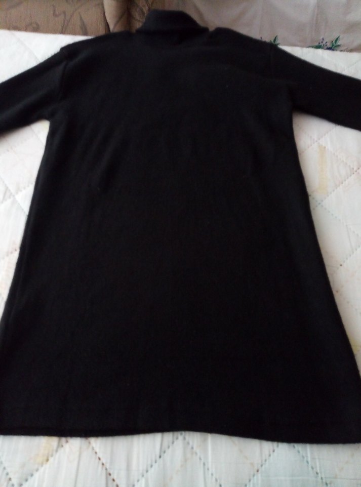 Siyah Kadın Boğazlı Triko Kazak - Görsel 3