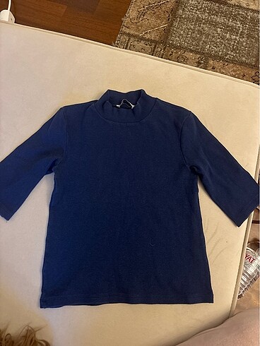 Zara yarım kollu yarım boğazlı triko