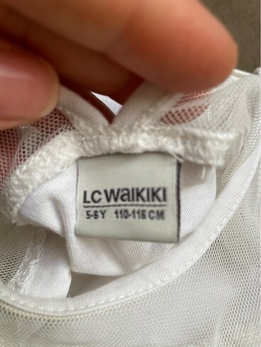 6 Yaş Beden beyaz Renk Çoçuk elbisesi LcW